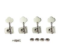 KAISH Nickel Lefty Cloverleaf Bass Tuners Bass Tuning Machines Bass Tuning Keys for Standard/Highway One Series Jazz J Bass/Precision P Bass