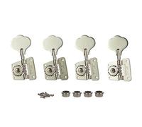 KAISH Nickel Lefty Vintage 70's Cloverleaf Bass Tuners Bass Tuning Machines Bass Tuning Keys for Jazz J Bass or Precision P Bass
