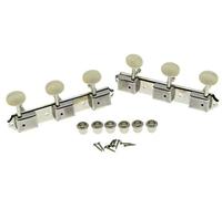 KAISH Nickel w/Aged White 3 per side 3x3 on a Plate Vintage Guitar Tuning Keys Tuners