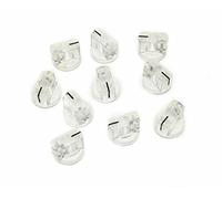 KAISH Pack of 10 Clear Guitar AMP Effect Pedal Knobs Pointer Knob with Set Screw Transparent