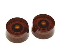 KAISH Pack of 2 American Spec LP Guitar Speed Dial Knobs 24 Fine Spline Control Knobs for Les Paul with CTS Split Shaft Pots Amber