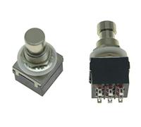 KAISH Pack of 2 Box Stomp 9-Pin 3PDT Electric Guitar Effect Pedal Switch Foot Switch True Bypass Black