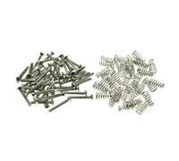 KAISH Pack of 50 Metric Thread M3 Single Coil Pickup Mounting Screws and Springs 3x21.5mm for ST Strat/Tele Nickel