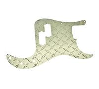 KAISH Premium 13-Hole Metal Diamond Plate Modern Style Standard Precision P Bass Pickguard Aluminium Anodized PB Pickguard for American FD P Bass Gold