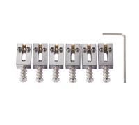 KAISH Premium Brass Guitar Roller Bridge Saddles Tremolo Bridge Roller Saddle for ST Strat/Tele TL Guitars 10.5mm String Spacing Brass Chrome