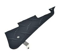 KAISH Premium Metal Black Diamond Plate LP Guitar Pickguard Aluminum Anodized Scratch Plate with Nickel Stainless Steel Bracket and Screws for USA Les Paul