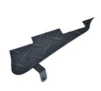 KAISH Premium Metal Black Diamond Plate LP Guitar Pickguard Aluminum Scratch Plate with Metal Black Bracket Fits Epiphone Les Paul