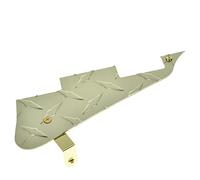 KAISH Premium Metal Gold Diamond Plate LP Guitar Pickguard Aluminum Scratch Plate with Metal Gold Bracket Fits Epiphone Les Paul