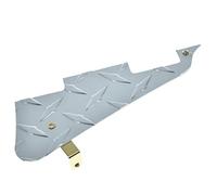KAISH Premium Metal Silver Diamond Plate LP Guitar Pickguard Aluminum Anodized Scratch Plate with Gold Stainless Steel Bracket and Screws for USA Les Paul