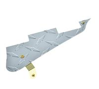 KAISH Premium Metal Silver Diamond Plate LP Guitar Pickguard Aluminum Scratch Plate with Metal Gold Bracket Fits Epiphone Les Paul
