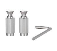 KAISH Premium Stainless Steel Tremolo Bridge Pivot Posts Bridge Mounting Studs and Inserts Anchors for FR and Electric Guitar Tremolos Chrome