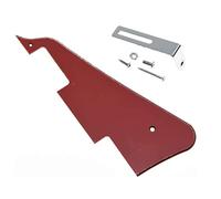 KAISH Red 3 Ply LP Guitar Pickguard with Chrome Bracket for Epiphone Les Paul