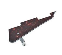 KAISH Red Black Tortoise LP Guitar Pickguard with Chrome Stainless Steel Bracket and Steel Mounting Screws for USA Les Paul