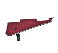 KAISH Red Pearl LP Guitar Pickguard with Black Stainless Steel Bracket and Steel Mounting Screws for USA Les Paul