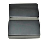 KAISH Set of 2 Sealed Humbucker Guitar Pickup Covers Brass Humbucker Pickup Cover No Holes Black