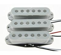 KAISH Set of 3 White Alnico 5 N/M/B Single Coil Pickups ST Strat SSS Guitar Pickup Set