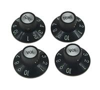 KAISH Set of 4 Witch Hat Knobs with Set Screw Guitar Bass Knobs 2 Volume 2 Tone for 72 Telecaster Custom or Guitar Amplifiers