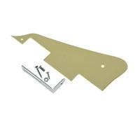 KAISH Single Cream 1 Ply LP Guitar Pickguard with Chrome Bracket for Epiphone Les Paul