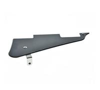 KAISH Solid Black 1 Ply LP Guitar Pickguard with Chrome Stainless Steel Bracket and Steel Mounting Screws for USA Les Paul