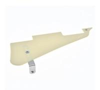 KAISH Solid Cream 1 Ply LP Guitar Pickguard with Chrome Stainless Steel Bracket and Steel Mounting Screws for USA Les Paul