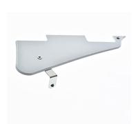 KAISH Solid White 1 Ply LP Guitar Pickguard with Chrome Stainless Steel Bracket and Steel Mounting Screws for USA Les Paul