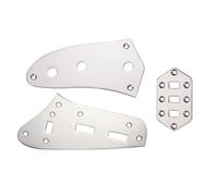 KAISH Upper Control Plate Volume/Tone Lower Control Plate Pickup Selector Switch Plate for Jaguar Guitars Chrome