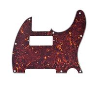 KAISH Vintage Tortoise Tele Pickguard Scratch Plate with Mini Humbucker Hole for Fender Telecaster
