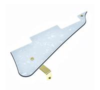 KAISH White Pearl LP Guitar Pickguard with Gold Stainless Steel Bracket and Steel Mounting Screws for USA Les Paul