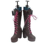 Kaishwind Cosplay Boots shoes shoe boot compatible with LoL jinx brown