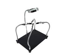 Kaisiking Helping Hands Soldering Station with Magnifying Glass, PCB Holder 4 Flexible Arms Magnifier and Third Hand Soldering Tool for Electronic Repair Soldering Jewelry Crafts