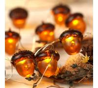 KAiSnova USB-Powered 3D Acorn LED String Lights with Remote - Autumn Fairy Lights for Home Decor, Thanksgiving, Fall Wedding, Party & Holiday Decoration