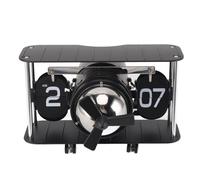 kaisudiAP Airplane Flip Clock 304 Stainless Steel Timing Reminder Function Retro Aircraft Mechanical Desk Clock for Office (Black)