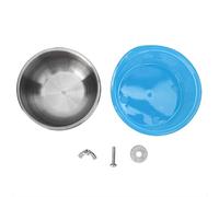 kaisudiAP Bird Parrot Feeder Easy Install Food Water Feeding Cup for Pet Supplies (Blue)