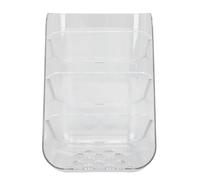 kaisudiAP Desk Organizer Angled Pencil Pen Holder Cosmetic Makeup Organizer for Home School Office Desk Supplies Accessories (Clear)