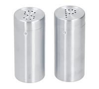kaisudiAP For Jar, Stainless Steel, 2pcs Set, Seasoning Bottle, Salt And Shaker, Kitchen Tool, Easy Grip Design, Leak Proof Cap (Stainless steel original color (SP two))