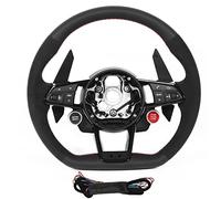 KaisudiAP for RS3 RS4 RS5 RS6 RS7 Steering Wheel 2010-2021, D-Shape Racing Design with Start Stop Button, Nappa Leather Cover, Enhanced Grip and Easy Installation
