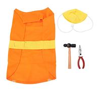 kaisudiAP Halloween Dog Clothes, for Small Medium Large Dogs, Breathable Comfortable Soft Engineering Pet Costume for Daily Use, Party Wear, Cute Festive Outfit with Adjustable Str (S)