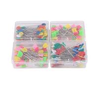 kaisudiAP Quilting Pins, For DIY Sewing, 300 Pieces in 4 Boxes, Colorful, Protective Plastic Case, Reusable, Fixation Tool for Amateur and Professional (Type 1)
