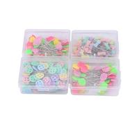 kaisudiAP Quilting Pins, For DIY Sewing, 300 Pieces in 4 Boxes, Colorful, Protective Plastic Case, Reusable, Fixation Tool for Amateur and Professional (Type 2)