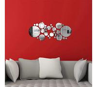 kaisudiAP Round Circle Mirror Wall Stickers For Home Decor, Self Adhesive, Lightweight, Removable, Protective Film, Wall Door Window Wardrobe, DIY Decoration