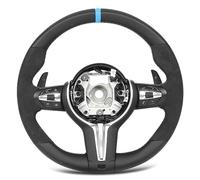 kaisudiAP Steering Wheel for 5 Series F10 F11 F07 M Sport LCI 2014-2016, for 6 Series F12 F13 F06 M Sport LCI 2015-2018, Nappa Leather and Suede Cover, Sporty Design, Easy Inst (Blue Alignment Mark)
