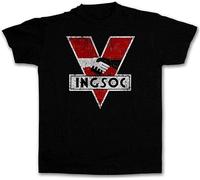 KAISUO at 1984 Logo Vintage INGSOC T-Shirt - Big Oceania Brother George Orwell T-Shirt Black 3XL