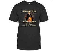 KAISUO Legends-Never-Die-John-Prine-1946-2020-Thank-You-for-The-Memories-Signature-Tshirt-T-Shirt Black L