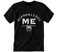 KAISUO Roman Reigns Acknowledge Me Unisex Adults Tshirt Black XL