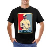 KAISUO Rory-McIlroy-T-Shirt-Black-t-Shirts-Customized-t-Shirts-t-Shirt-Man-Funny-t-Shirts Black M