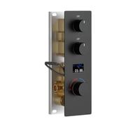 KAITAIHD 2 Way Brass Shower Mixing Valve Kit Concealed Mount Flow Control, Matte Black