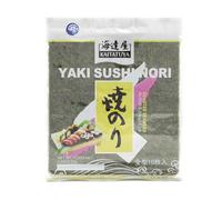 Kaitatuya Roasted Seaweed - Silver Grade Sushi Nori 50 Full Sheets | Premium Toasted Nori for Rolls, Garnishes & Healthy Snacking | Vegan, Gluten-Free, Umami-Rich