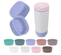 Kaitiaki 2Pcs Silicone Boot for Owala SmoothSip Slider Coffee Tumbler 20oz 12oz, Anti-Slip Sleeve for Travel Coffee Mug, Protective Accessories for Owala BPA Free (Cloudy Violet)