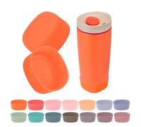 Kaitiaki 2pcs Silicone Boot for Owala SmoothSip Slider Coffee Tumbler 20oz 12oz, Anti-Slip Sleeve for Travel Coffee Mug, Protective Accessories for Owala BPA Free (Campfire)