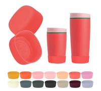 Kaitiaki 2pcs Silicone Boot for Owala SmoothSip Slider Coffee Tumbler 20oz 12oz, Anti-Slip Sleeve for Travel Coffee Mug, Protective Accessories for Owala BPA Free (Strawberry Fields)